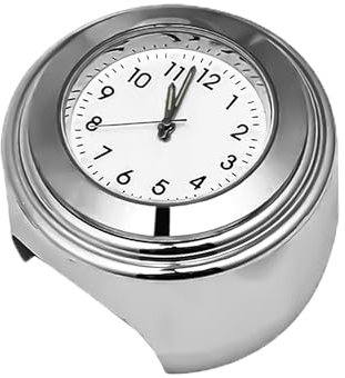 DYOUen Motorrad Lenkeruhr Quarz Motorradlenker Uhr Universal Zeitplan Fahrrad Chrom Wasserdicht Staubdicht Zifferblatt Glow Watch Lenkerthermometer