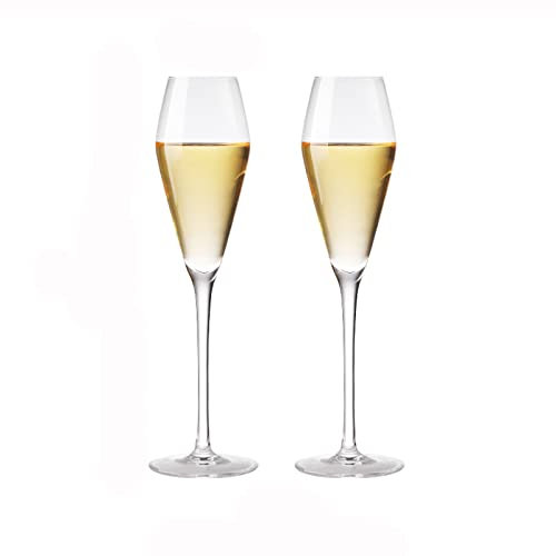 Flute da Champagne Bicchieri da champagne for la casa Coppia bicchieri da vino in cristallo Flute da champagne soffiato a mano Ideale for bar di casa, occasioni speciali Bicchieri da champagne ( Color