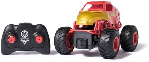 Monster Jam, Marvel Iron Man RC Monster Truck, 1:24 Scale, Kids’ Toys for Boys and Girls Aged 3 and up