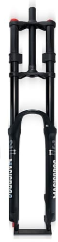 LJFDDY Downhill MTB Federgabel 26 27,5 29 Zoll Doppelschulter-Luftgabel 1-1/8 Zoll Scheibenbremse Gerade Gabel QR 9 Mm Federweg 160 Mm Einstellbarer Rückprall(Damping,26)