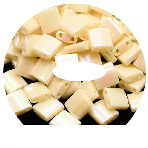 VGHJYNM Perlen 5 * 5 * 1,9 mm Glasperlen in Volltonfarbe zur Schmuckherstellung-486-10 g 115 Stück
