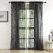 Bujasso Black Lace Curtains Vintage Floral Sheer Drapes 90 inch Rod Pocket Light Filtering Victorian Gothic Window Treatment for Living Room Bedroom Halloween 2 Panels 54 Wx90 L