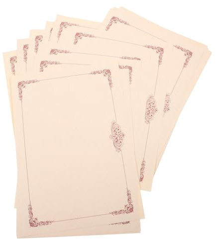 minkissy Papier Intérieur pour Certificat D’honneur Vierge, 25 Feuilles, Imprimable et Inscriptible, pour Diplôme la Maison Bureau, Bordures Élégantes