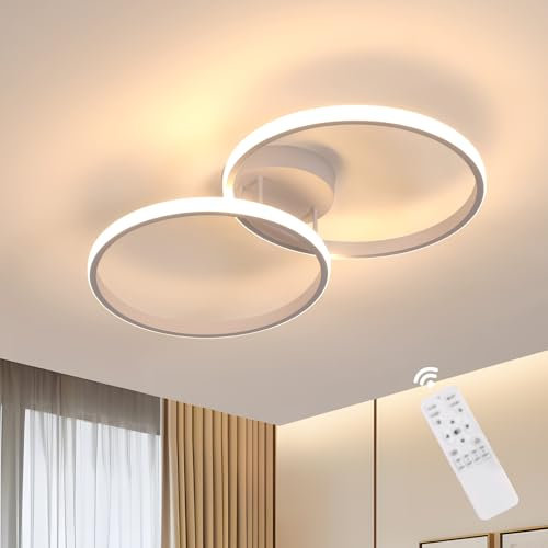 Pheashine Plafonnier LED Dimmable, 38W 3000K-6500K Luminaire Plafonnier avec Télécommande, LED Lampe de Plafond Moderne pour Salon, Chambre, Cuisine, Salle à Manger