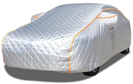 Abdeckplane Auto Winter für Opel Cascada Cabrio, Auto Halbgarage, 5 Schichten Verdickung Hageldecke Für Auto Outdoor Wasserdicht Auto Halbgarage Winter