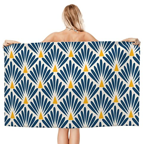 Saunatuch Japanischer Diamant Strandtuch Schnelltrocknend Handtuch Pflegeleicht Tuch Bade Für Sauna, Outdoor, Wandern, 80X130Cm