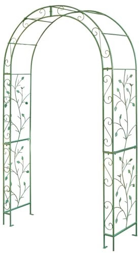 JCVCCV Arco Pesado De 120/150 Cm, Pérgola De Hierro Forjado Vintage, Arco para Bodas, Decoración para Interiores Y Exteriores, Jardín, Patio, Fiesta Nupcial(Green,122 * 220cm/4 * 7.2ft)