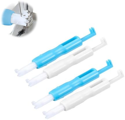 ZexJpr 4PCS Einfädelhilfe, Nadeleinfädler für Nähmaschinen, Fadeneinfädler für Nadeln, Ideal Bei Schlechten Lichtverhältnissen, Für Heimnachmaschinen und Multifunktions-Nähmaschinen