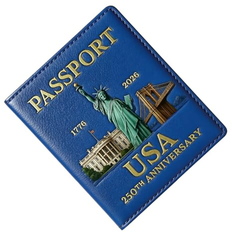 Reisepasshülle für Reisen – 12,9 x 10,9 cm, Kratzfeste Schutzhülle, kompakte Dokumenten-Organizer, Brieftasche für Männer, Frauen, Freunde, Vater, Mutter, Sohn, Tochter, Ehemann, Ehefrau