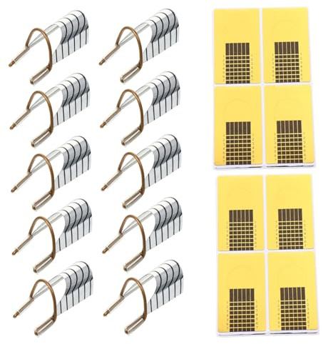 VILLFUL Set de Formes Ongles Papier et Aluminium Réutilisables Guide Extension Manucure Autocollants Décoration Salon Gel UV Gel