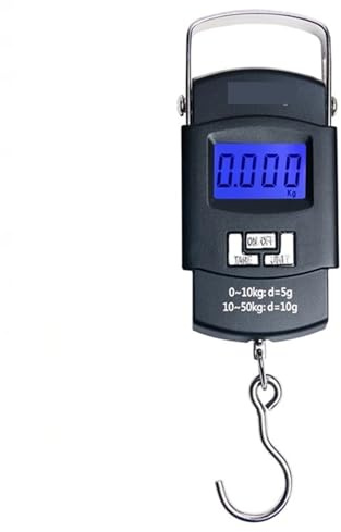 Báscula Colgante Digital, Báscula digital de gancho for colgar peces de 50 kg, minibáscula electrónica for equipaje, 50 kg, 10 g, for maletas de viaje