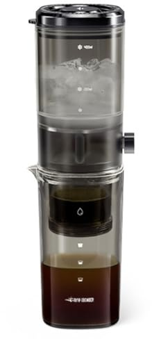 Wodsty Cafetera Drip Cold Brew con goteo de velocidad uniforme, filtro de alta densidad y material PCTG transparente para una infusión fría suave