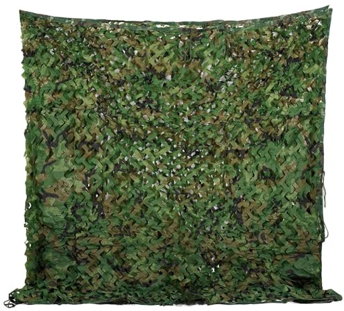 Tela Camuflaje,Red De Camuflaje Militar, Red De Doble Capa Impermeable, Utilizada Para Caza, Protección Solar, Camping, Paisajes Forestales, Jardines y Decoración De Fiestas Al Aire Libre,2*8M