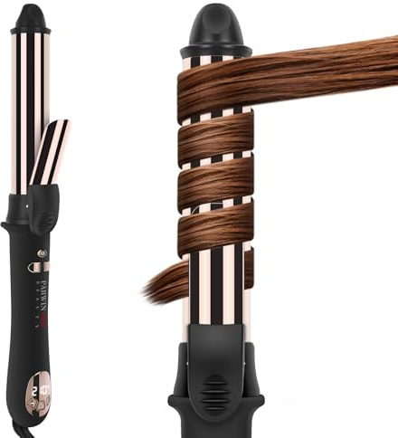 32 mm Rotating Curling Iron, Automatic Hair Curler, Dual Voltage | Nano Titanium Coating, Curling Tongs, LCD Display, Negative Ions, Auto Shut-Off, 120–210°C, for Loose Curls