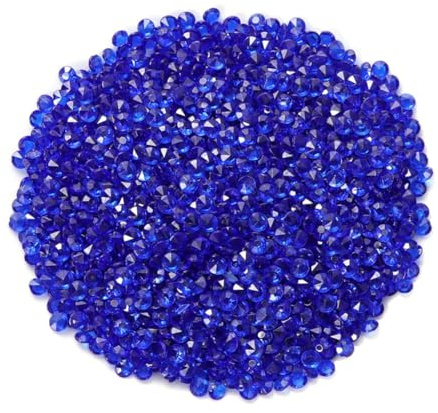 UTHCLO Stück 4,5mm Transparente Acryl Strasssteine in Dunkelblau für Selbstgemacht Basteln und Tischdeko aus Kunststoff und Harz für Hochzeit und Party