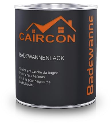 CAIRCON Badewannenlack Seidenglänzend – für Badewannen, Emaille & Keramik – Anthrazitgrau 1L