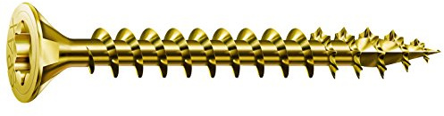 SPAX - Universalschraube, 3,5 x 15 mm, 1000 Stück, Senkkopf, T-STAR plus, 4CUT, Vollgewinde, Verzinkt gelb passiviert A2L - 1191020350155