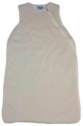 Reiff Strick Reläx Winterschlafsack ohne Arm aus Merino-Schurwollstrick, Bio-Baumwollplüsch (98/104 ca 98 cm, Natur)