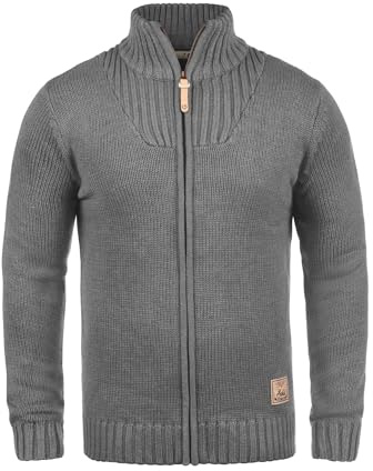 !Solid SDPoul Herren Zip-Jacke Pullover Zipper, M, Grey Melange (8236)