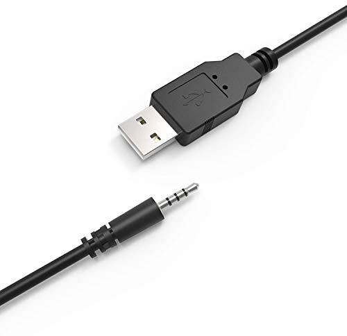 Ancable USB auf 2,5mm Ladekabel - Kompatibel mit Synchros Serie Kopfhörer (E40BT/E50BT/J56BT/S400BT/S300) - 1M Schwarz Ladekabel