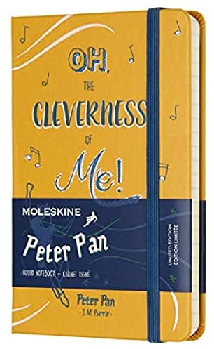 Moleskine Peter Pan Limited Edition Notizbuch (Liniertes Notizbuch mit Peter Pan Motiv, Hardcover, Taschenformat 9 x 14 cm) 192 Seiten, orangegelb