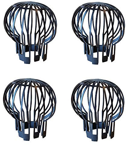 4er Set Fallrohrschutz Dachrinnenverschluss Dachrinnenschutz Verschlusskappe ca. Ø oben 13,2 unten 8,5 cm Höhe 14,5cm