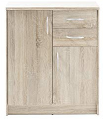 Stella Trading Kommode mit Schubladen, Eiche Sonoma Nachbildung, BxHxT 74x86x35 cm