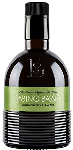 Sabino Basso Selezioni - Olio Extravergine Di Oliva Monocultivar Ravece - 100% Italiano - in Vetro da 500 ml - Olive Ravece