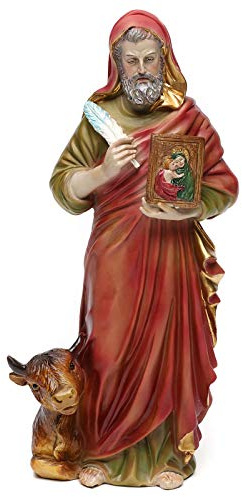 Holyart Statuen aus Resin und PVC: Heiliger Lukas Evangelist 30cm aus Harz