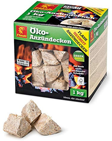 Boomex Flash Anzünder Ecken Grillanzünder Feuerbällchen Holzanzünder Öko-Zündholz Anzündecken Zündhölzer Anzündhilfe 1-24 Kg, Menge:1 kg