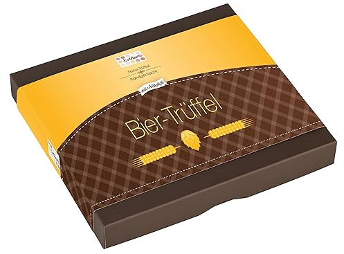 Esther Bier Trüffel 16er Klassikpackung mit Alkohol 190g | Pralinen und Trüffel mit Bier | Geschenkidee für Geburtstag, Vatertag, Muttertag | passendes Präsent für Opa, Papa, Freunde und Familie
