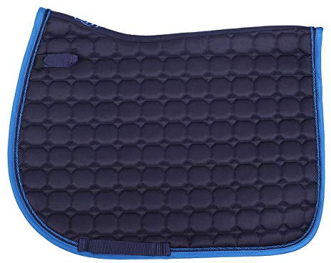 QHP Schabracke Florence extravagante Quadratsteppung 2 Zierkordeln (Shetty VS, Navy)