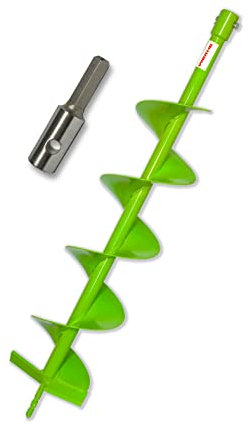 Trapano professionale WERHE®, trapano per terra per trapano 150 mm robusto con adattatore esagonale - trapano per pali trapano per pozzi punta di perforazione precisa - trapano per trapano per terreno