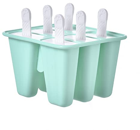 Matybobe Moule à sucettes à glace en silicone en 6 pièces, réutilisables sans BPA, facile à l?Sen, avec des bâtonnets pour des fabricants de pop-glaces faits maison pour enfants et adultes