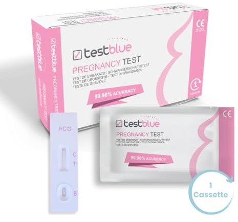 Test di gravidanza ad alta sensibilità 1 Formato cassetta test | risultato preciso e veloce | rilevamento precoce affidabile e intelligente