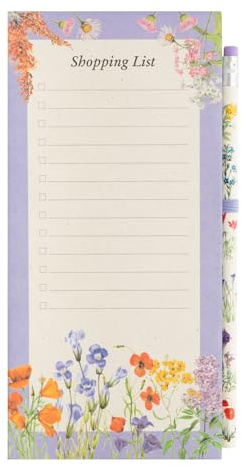 Grupo Erik Notizblock Klein Wild Flowers - Einkaufsliste Magnetisch Kühlschrank - Notizzettel To Do Liste Block