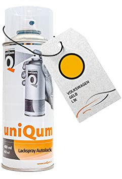 uniQum Autolack Spraydose fürs Auto für VOLKSWAGEN GELB L1K Autolack Reparatur 400 ml