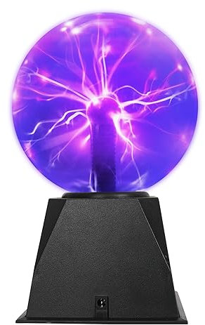 SENQIU Sfera al Plasma 15CM 6 Pollici, Lampada Fulmini Magica Touch Sensitive, Luce Notturna per Camera da Letto, Decorazioni, Luce Viola