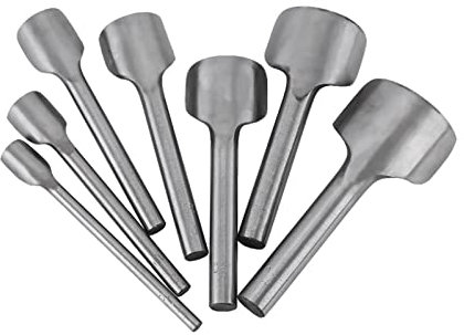 7 Piezas de Herramientas de Artesanía de Cuero, Punzón de Corte Medio Redondo en Forma de Junta de Correa de Reloj de Forma Ovalada, Herramienta Hueca para Manualidades,