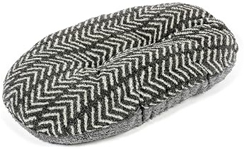 Danish Design Charcoal Arrows - Sherpa Fleece Quilted Mattress Grey Dog Bed for Adult/Senior/Puppy Beds - 33in