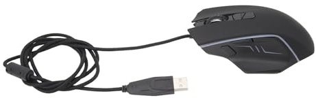 Sxhlseller Kabelgebundene LED-Gaming-Maus mit Einstellbarer DPI, Ergonomische Optische Gamer-Laptop-PC-USB-Computermäuse für das Gaming Am Arbeitsplatz, Schwarz