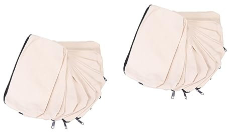 STOBOK 20stücke Beige Teiliges Reißverschluss Federmäppchen Aus Canvas Multifunktionale Stiftetasche Für Schule Und Büro Zum Bemalen Und Aufbewahren Von Kleinigkeiten