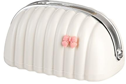 Cubierta para Caja de Pañuelos, Servilletero de Escritorio con Forma de Bolsa de Concha, Soporte para Caja de Pañuelos de Plástico con Lazo, Dispensador de Pañuelos para Mesa de Café, Cubierta Decorat