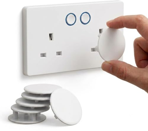 Michie - 12 Pack Plug Socket Cover - Child Baby Plug Socket Cover for UK sockets