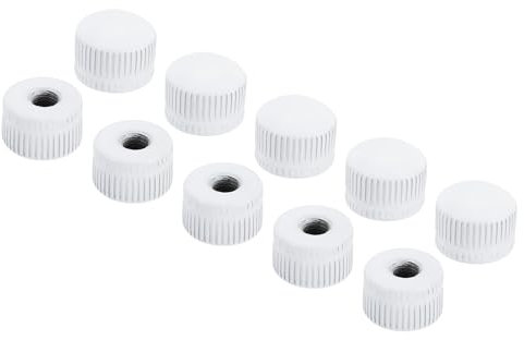 PATIKIL Tuerca de Cúpula M5x0.8, 15 Piezas Tuerca de Acornillo Tapa Perno de Inserción Hembra Roscada Decoración de Herrajes Decorativos para Accesorio de Iluminación, Blanco