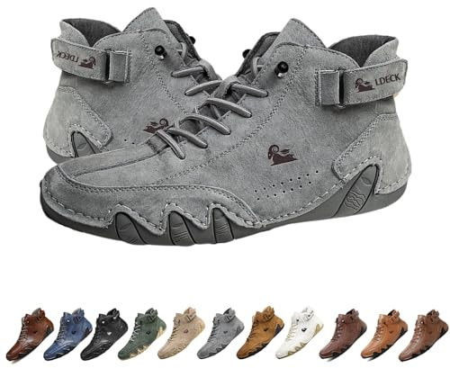 Bottes hautes en daim faites à la main en Italie, Beck Shoes Baskets décontractées légères et imperméables for hommes, chaussures pieds nus for hommes for la randonnée et la conduite, bottes Chukka(gr