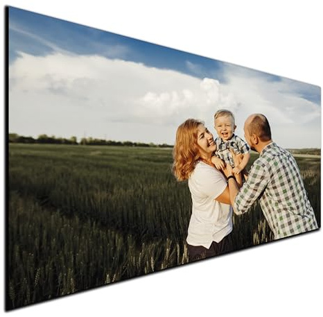 DARO Design Bild auf Leinwand personalisiert 40x60 cm – HDF-Platte 6 mm mit Wandhaken – Moderne Schlafzimmer Bilder Leinwände – Wanddeko für Wohnzimmer – Fotogeschenke mit eigenem Foto