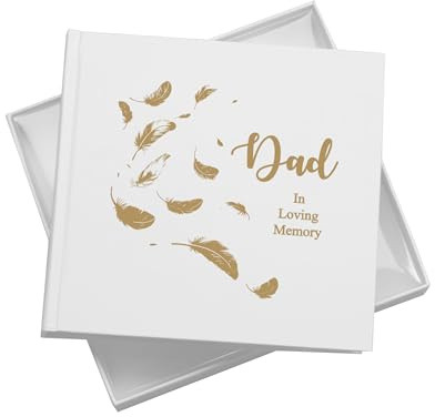 Dad In Loving Memory White Butterfly Photo Album For 50 x 6 by 4 Photos