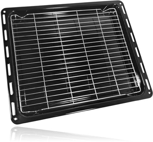 SPARES2GO Oven Grill Tray Shelf and Grid Rack for Beko (45cm x 37cm)