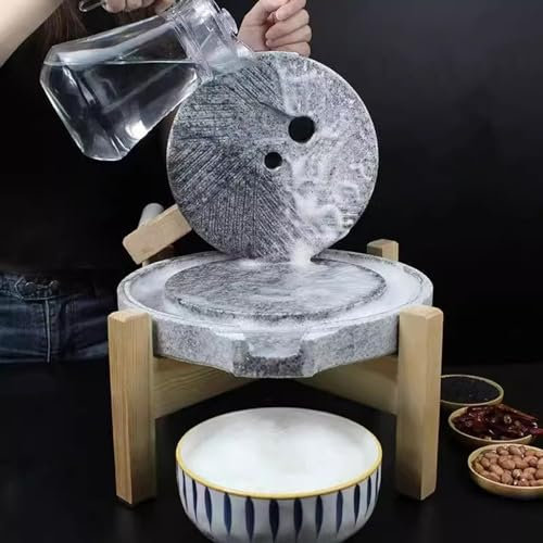Pietra per Mulino a Mano per Cereali, Grande macina per Mulino a Pietra per Pane con Farina di Grano, Ornamenti Fatti a Mano per Vecchi mulini da Cucina per la casa, Macchina per Cereali in